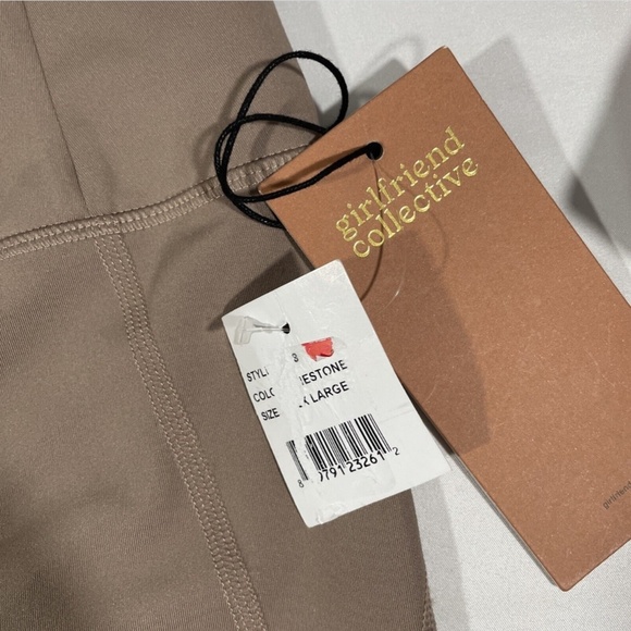NWT Girlfriend Collective [ XXL ] High‎ Waist 7/8 Leggings in Limestone - Picture 6 of 12